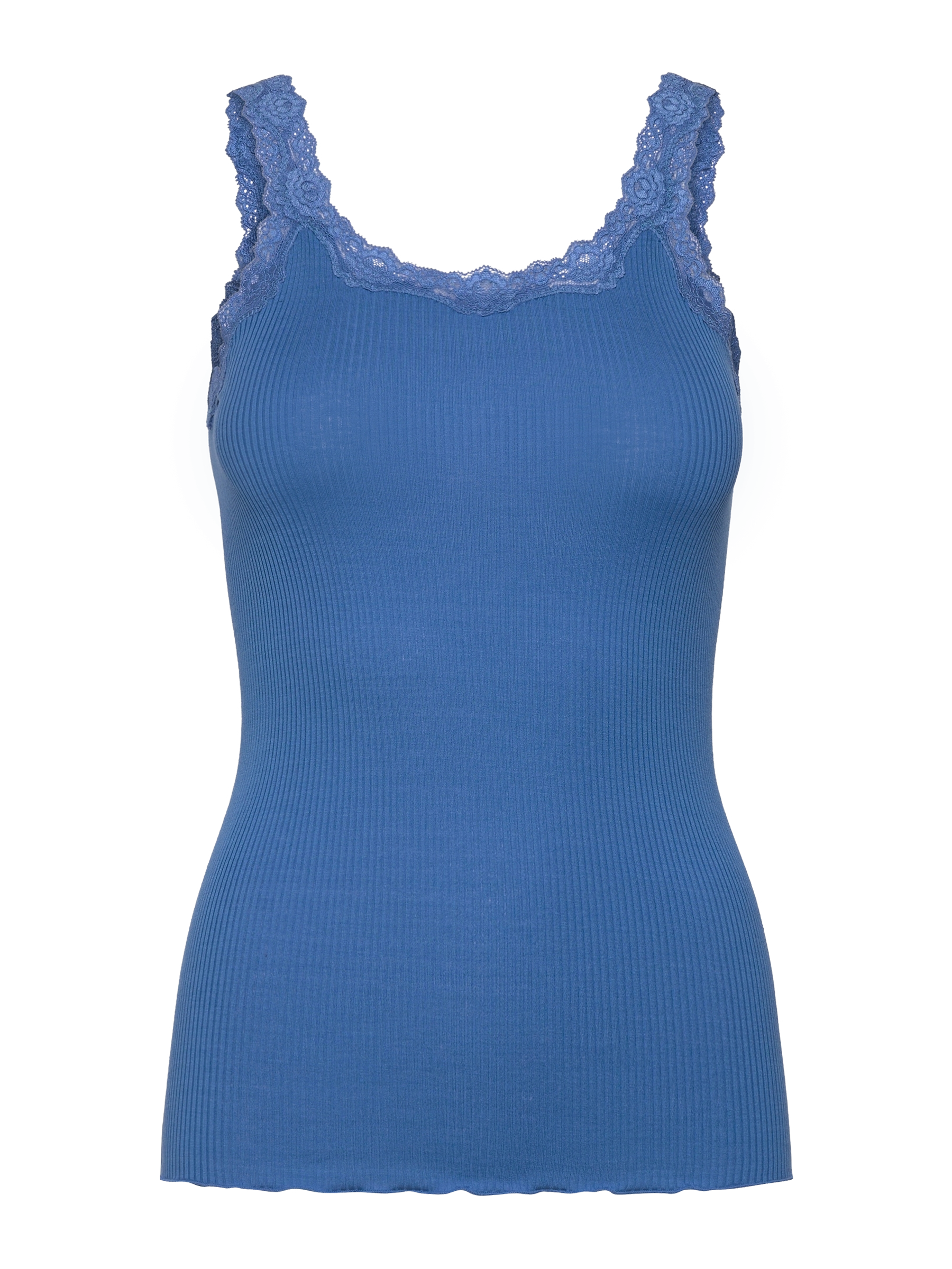 Rosemunde RW Babette SL Deep Back Lace Top french blue