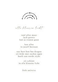 Alle kleuren licht - little universe