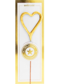 Wondercandle heart mini gold white Goldstück