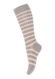 MP Denmark Eli knee socks light brown melange