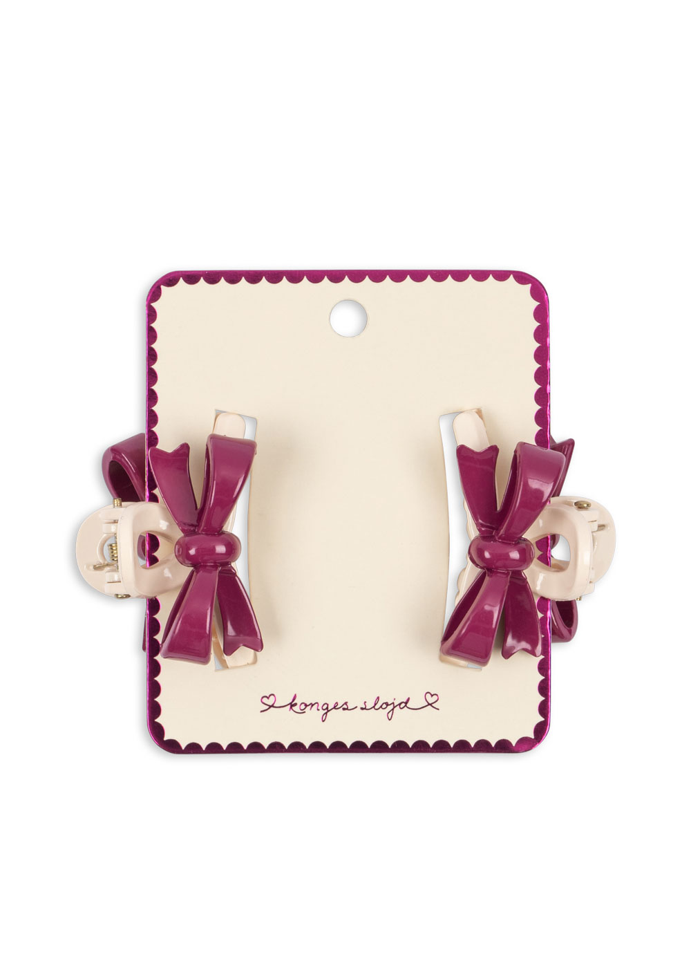 Konges Slojd 2 pack Belis Bow Hair Claw Sangria