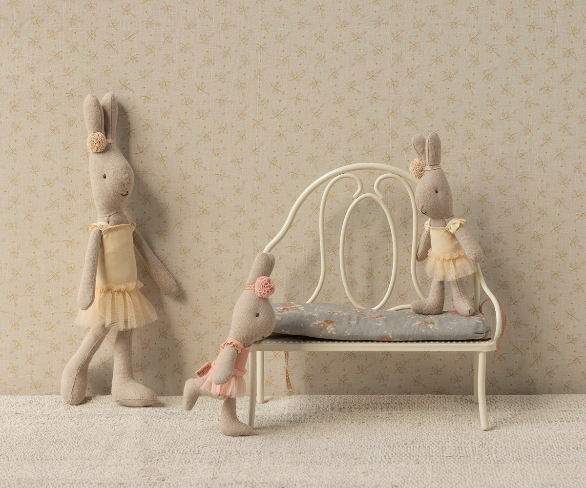 Maileg Vintage bench miniature off white