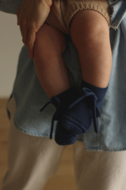 Hvid booties blue