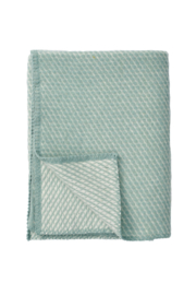 Klippan Velvet  Ledikant woven wool throw duck egg blue