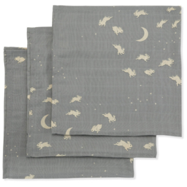 Konges slojd- 3 pack muslin cloth bonne nuit