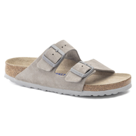 Birkenstock Arizona suede stone coin narrow