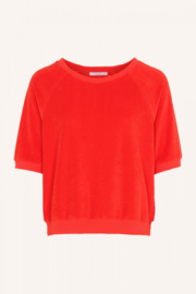 By Bar neva slub top poppy-red