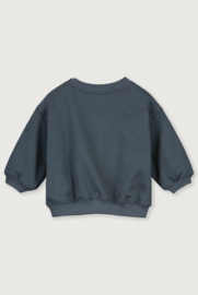 Gray Label baby dropped shoulder sweater GOTS blue grey