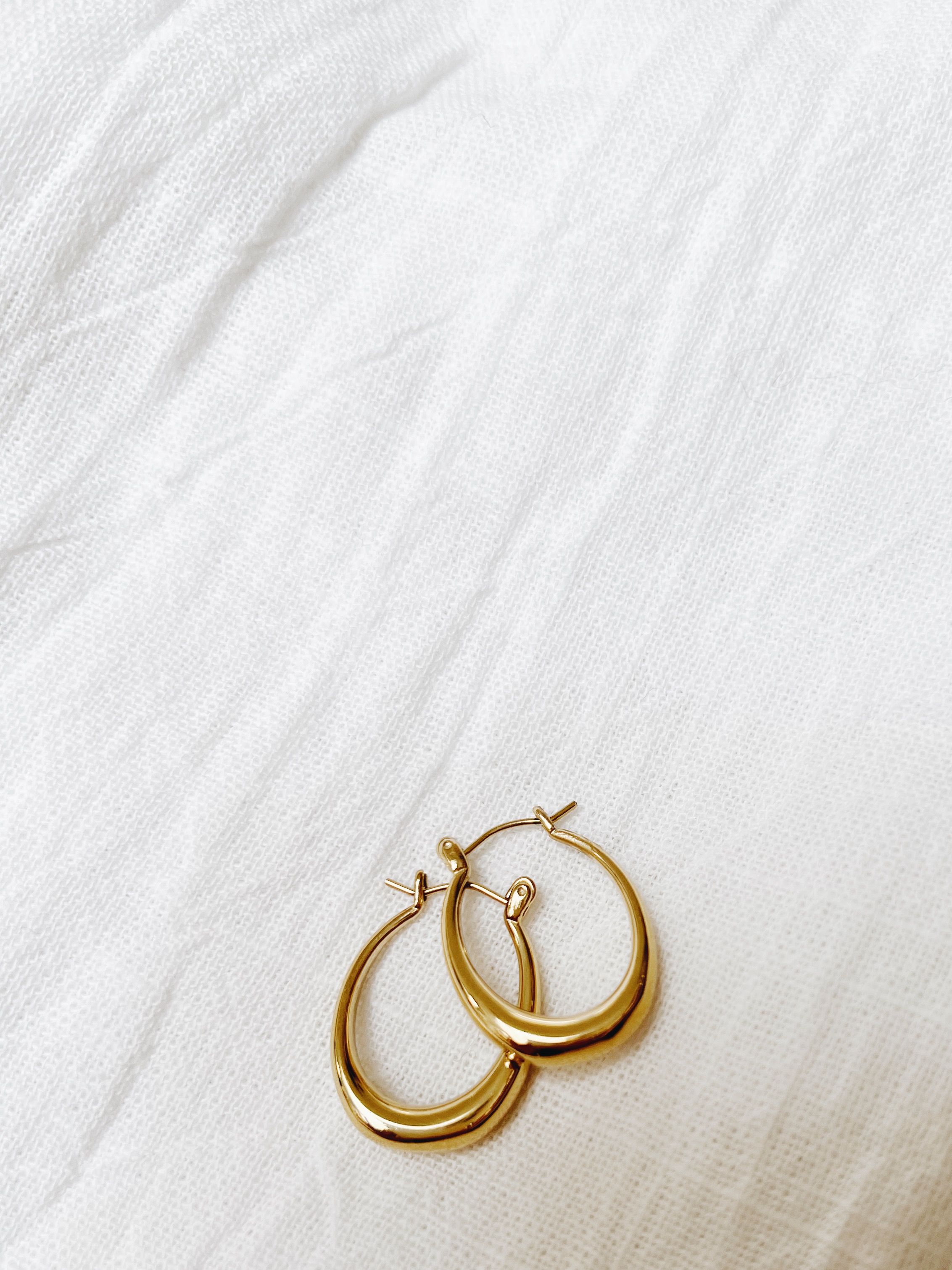 Earring oorbel hoops oval