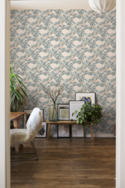Robin Pieterse floral wallpaper summer's bloom blue