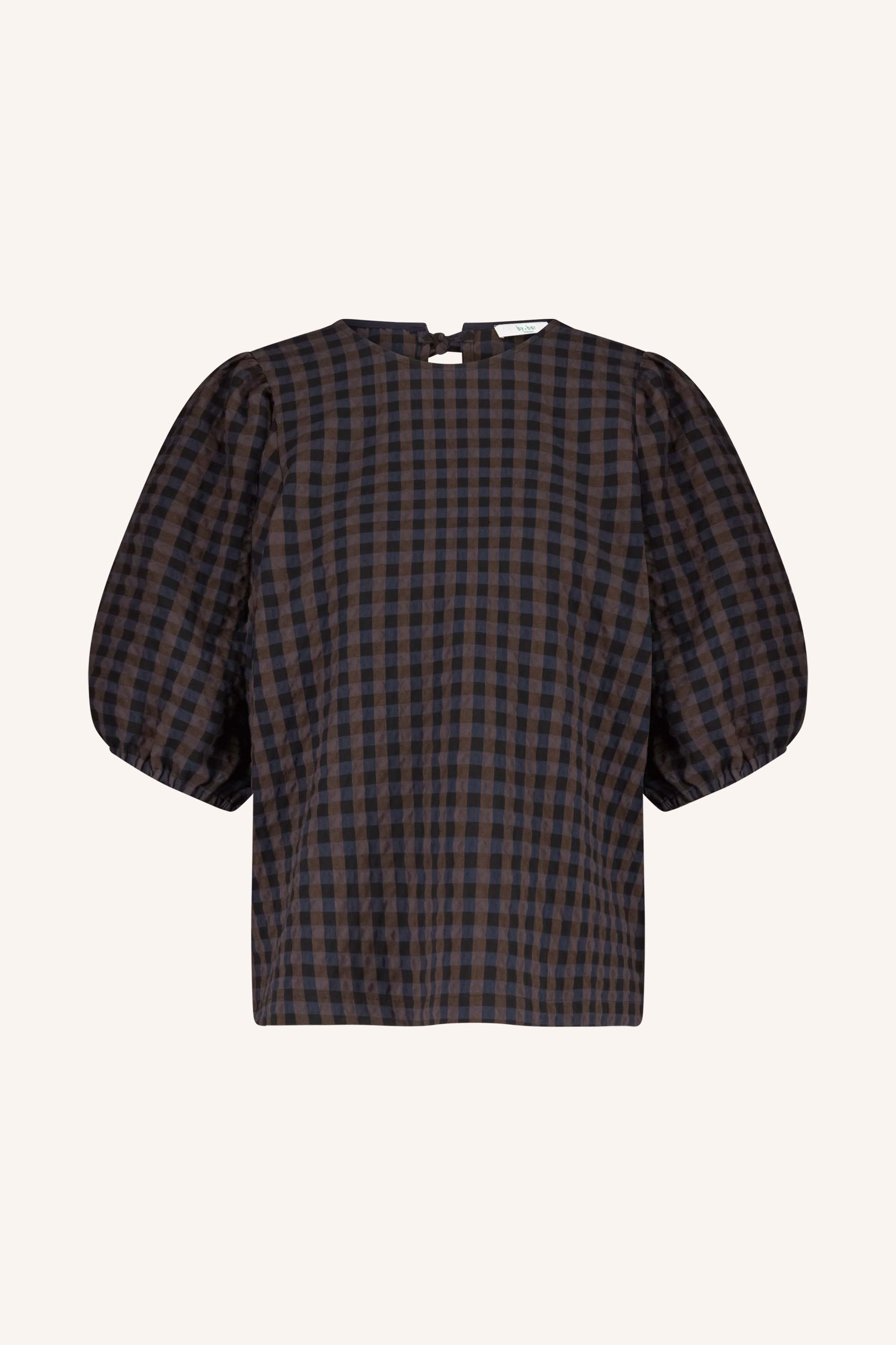 By Bar jet check blouse little check