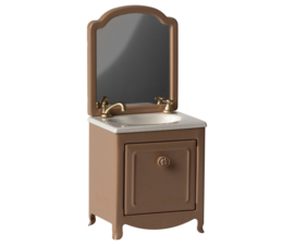 Maileg Sink dresser, Mouse - Dark Powder