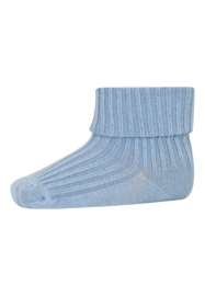 MP Denmark cotton rib baby socks dusty blue