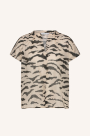 By Bar amie zebra blouse | sand zebra print