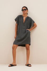 By Bar vina linen dress charcoal