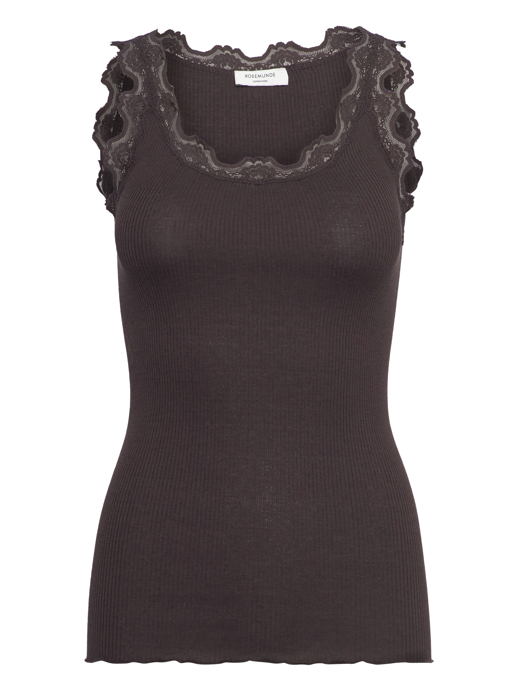 Rosemunde Ganache RWBabette SL U-neck Long Lace Top