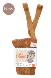 Silly Silas granny teddy footless cotton tights amber