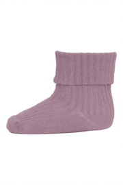 MP Denmark- cotton rib baby socks lilac shadow