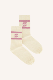By Bar logo sparkle socks | ash rose