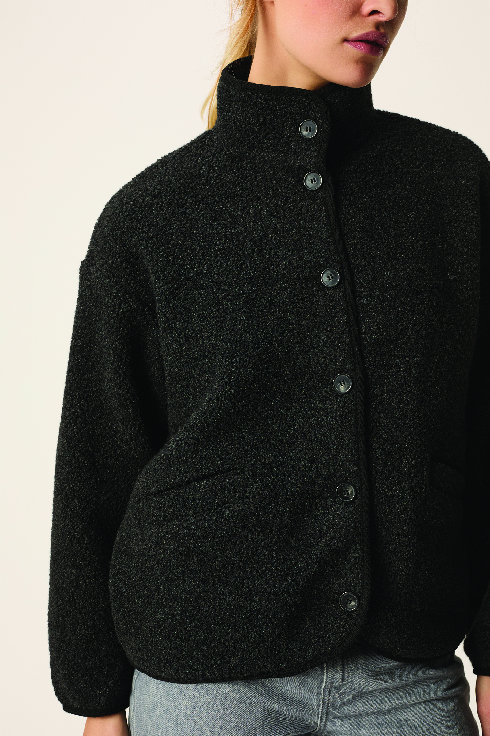 Des Petits Hauts ZLAVINA Veste maille ANTHRACITE