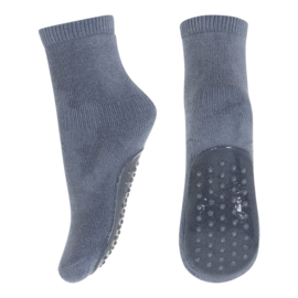 MP Denmark cotton socks with anti-slip stone blue