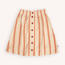 CarlijnQ stripes flame midi skirt with buttons