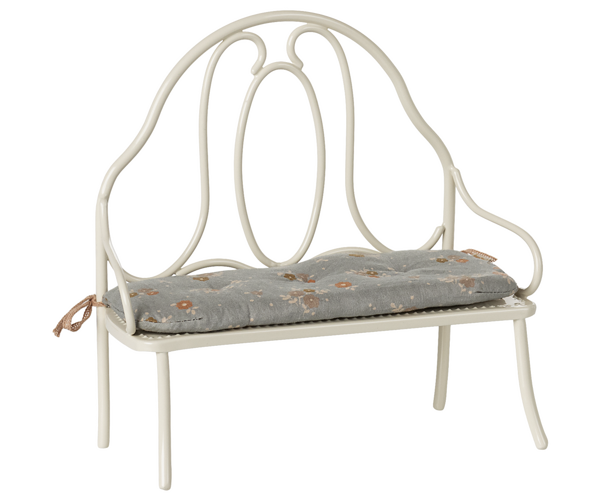 Maileg Vintage bench miniature off white