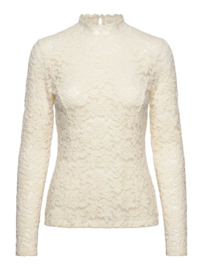 Rosemunde RWDelicia LS Regular T-neck T-shirt Ivory