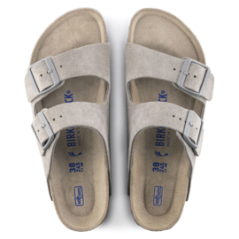 Birkenstock Arizona suede stone coin narrow