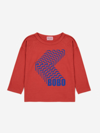 Bobo Choses shadow long sleeve t-shirt burgundy red