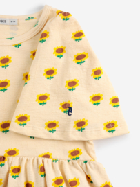 Bobo Choses Sunflower all over dress, offwhite