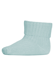 MP Denmark cotton rib baby socks aquamarine