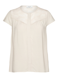 Rosemunde RWElif Capsleeve Regular Lace Blouse rainy day