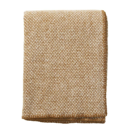 Klippan Domino woven wool throw creme caramel