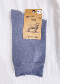 Organic wool/cotton blend socks lila maat 36/40