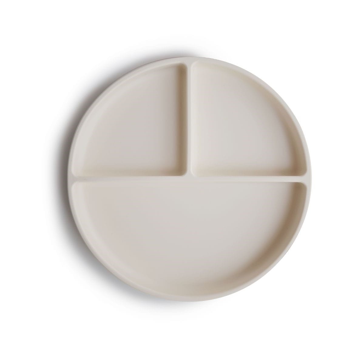 MUSHIE Silicone plate ivory