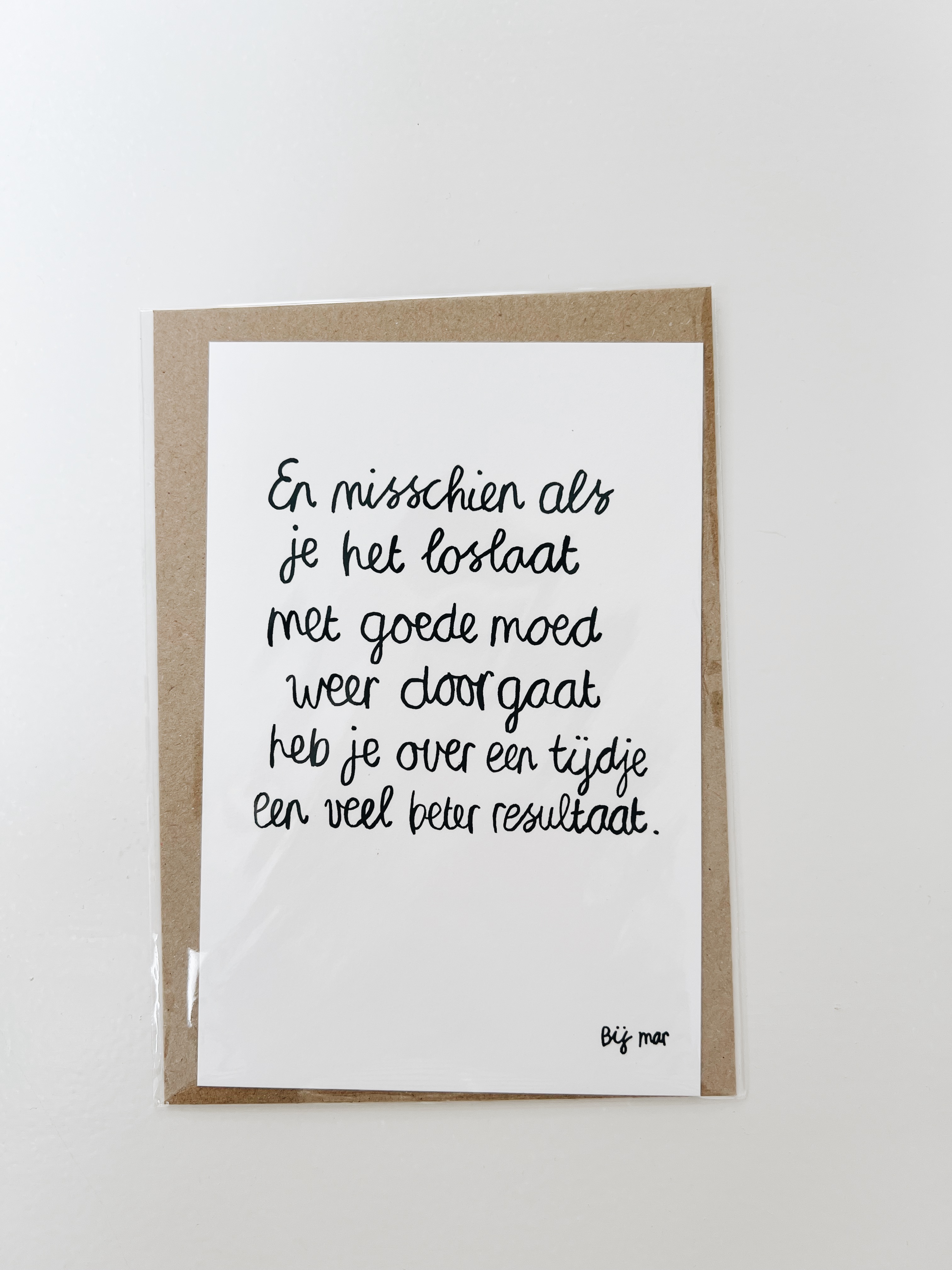 Bij Mar Kaart En misschien als je het loslaat