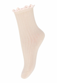 MP Denmark Julia socks with lace ecru