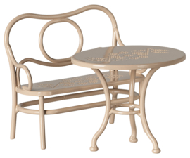 Maileg Café set, Mouse, Big - Pale pink