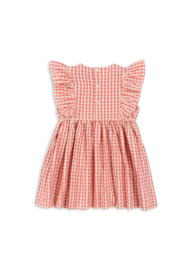 Konges Slojd Frill dress flamingo plume check