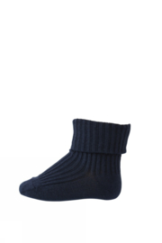 MP Denmark cotton rib baby socks indigo blue