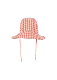 Konges Slojd Kim sun hat- flamingo plume check