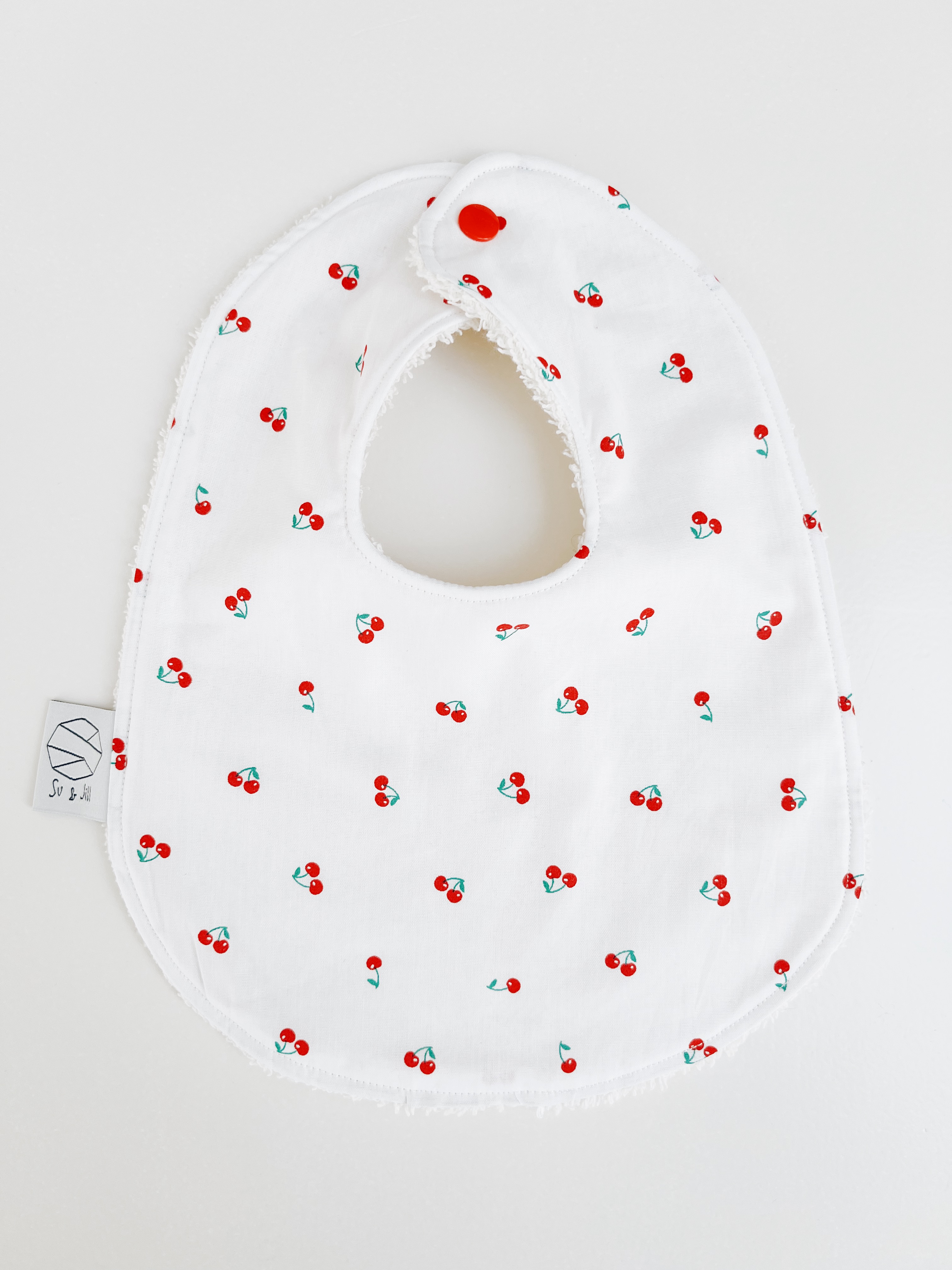 Su & Jill cherry bib