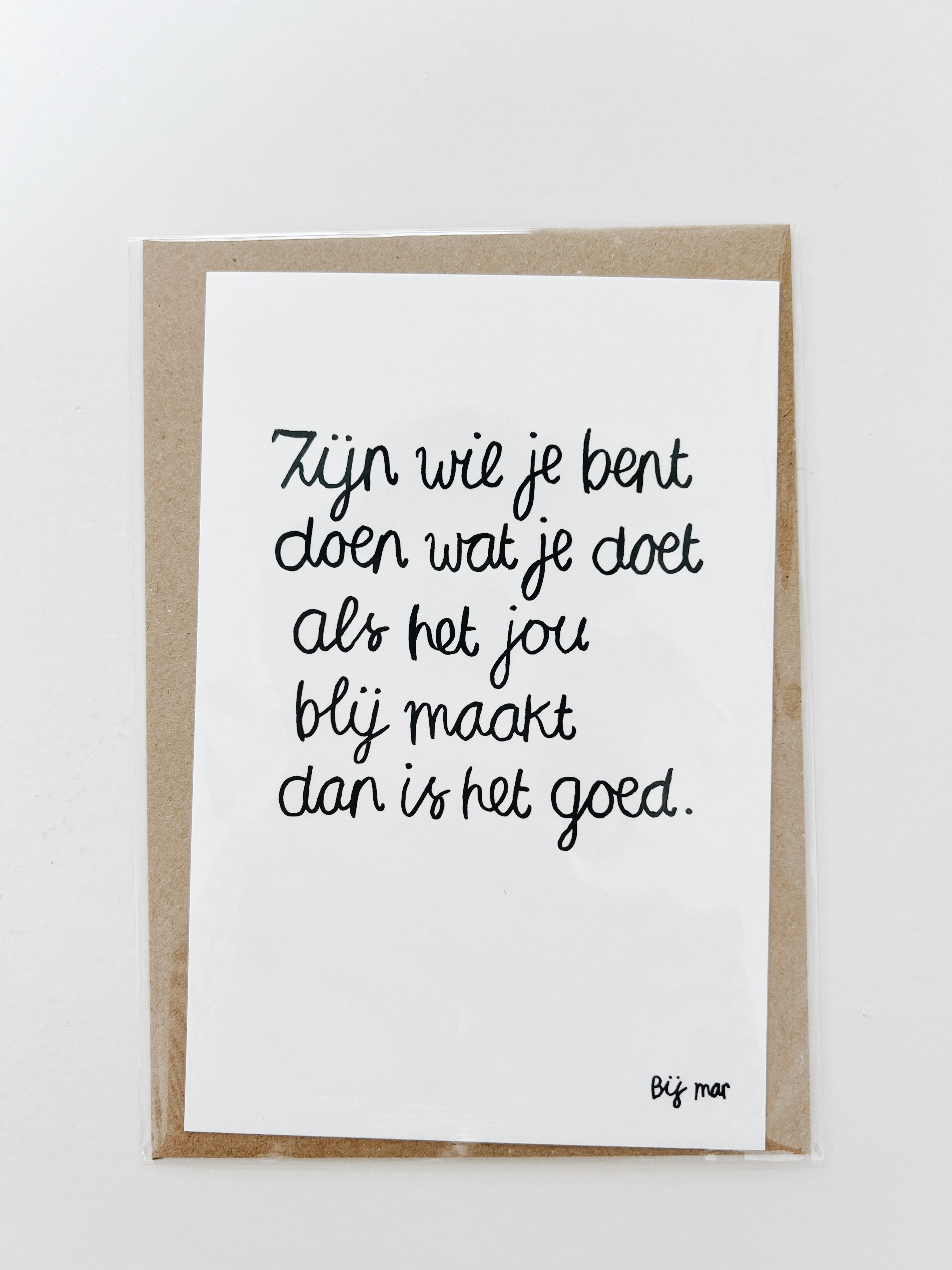 Bij Mar Kaart Zijn wie je bent