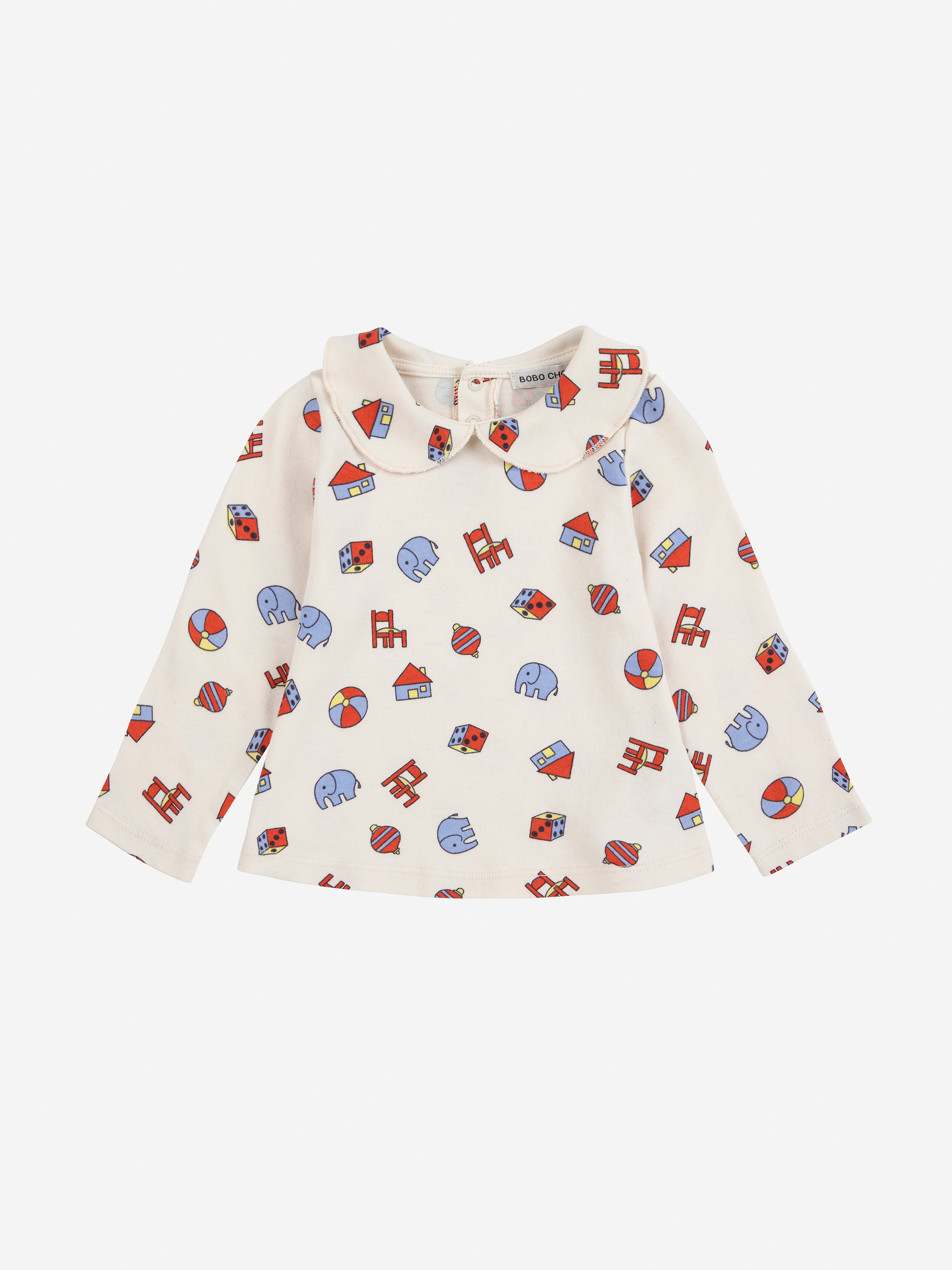 Bobo Choses Toys all over collar T-shirt