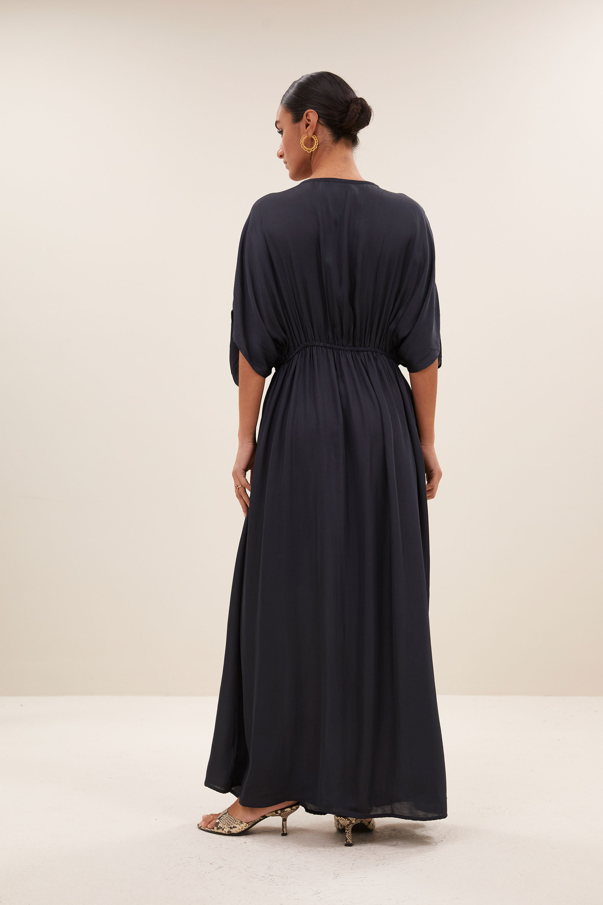 By Bar Long Satin Dress midnight