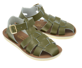 Salt-Water Sandals Shark olive kids