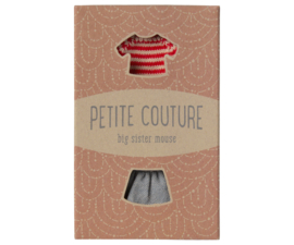 Maileg Knitted sweater and skirt, Big sister mouse