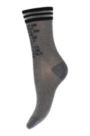 MP Denmark Hope glitter socks medium grey melange
