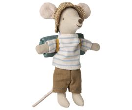 Maileg Hiker mouse, Big brother - Stripes